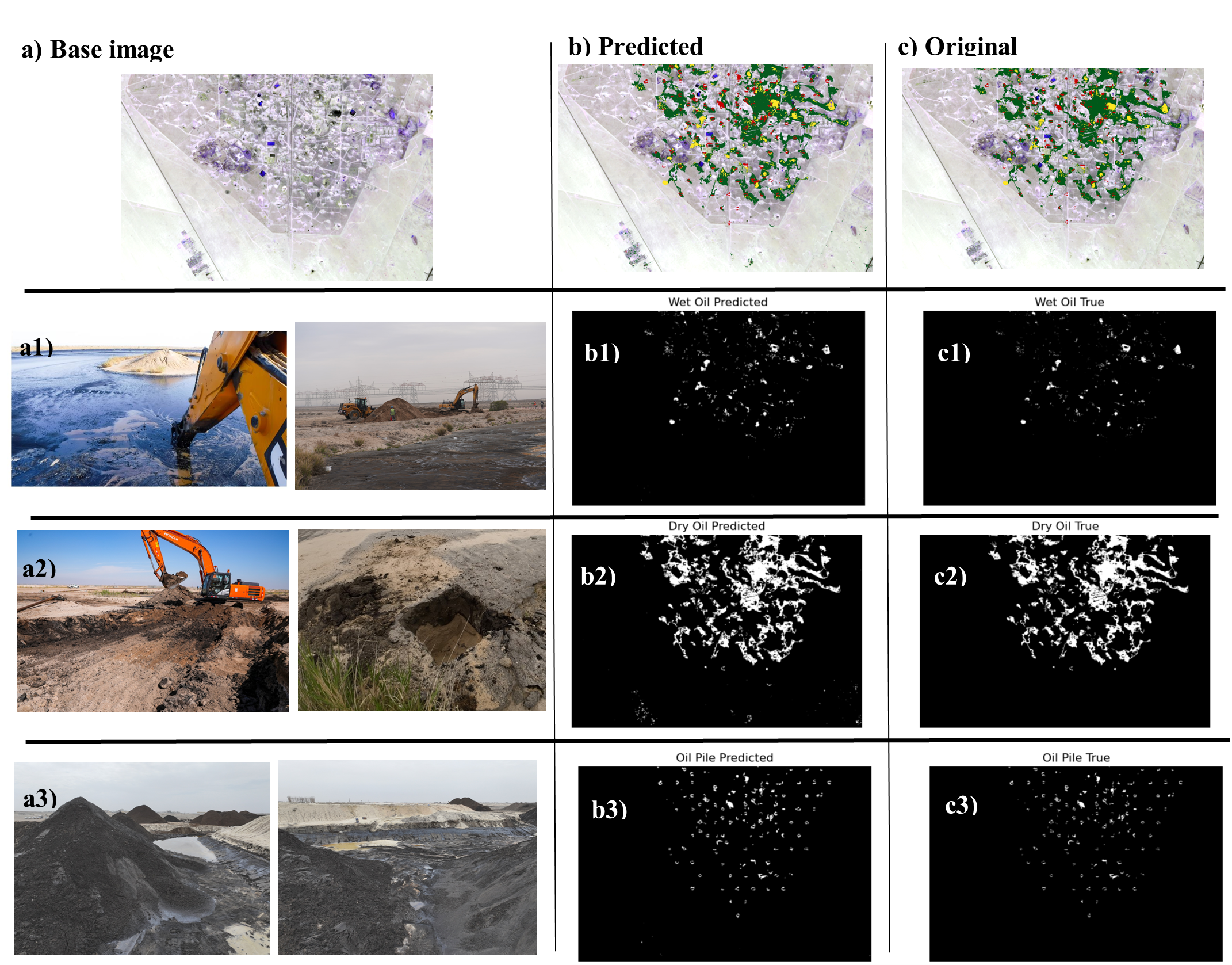 Satellite oil detection map